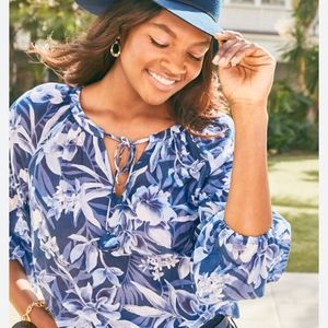 Floral Flirtini Agua Amara Blouse